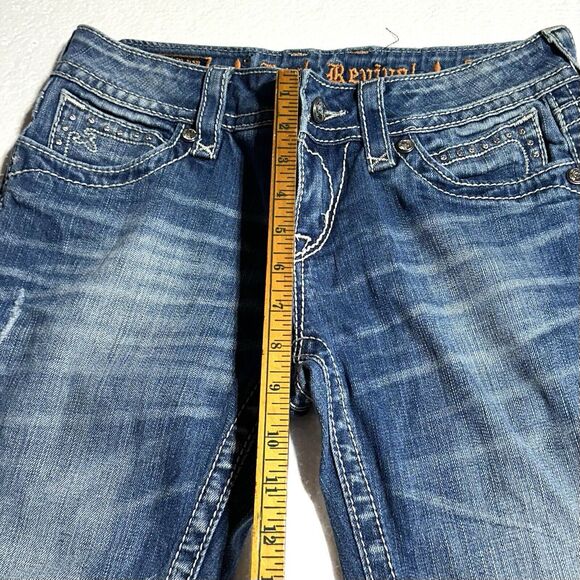 Rock Revival Denim Noelle Capri Ankle Jeans Womens Size 29 29x28 Low Rise - Picture 13 of 14